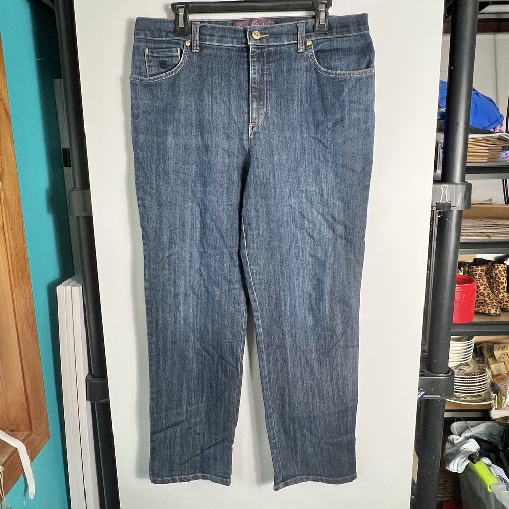 Gloria Vanderbilt Womens Size 14 SHORT/MISSY Amanda Jeans‎ Stretch Denim